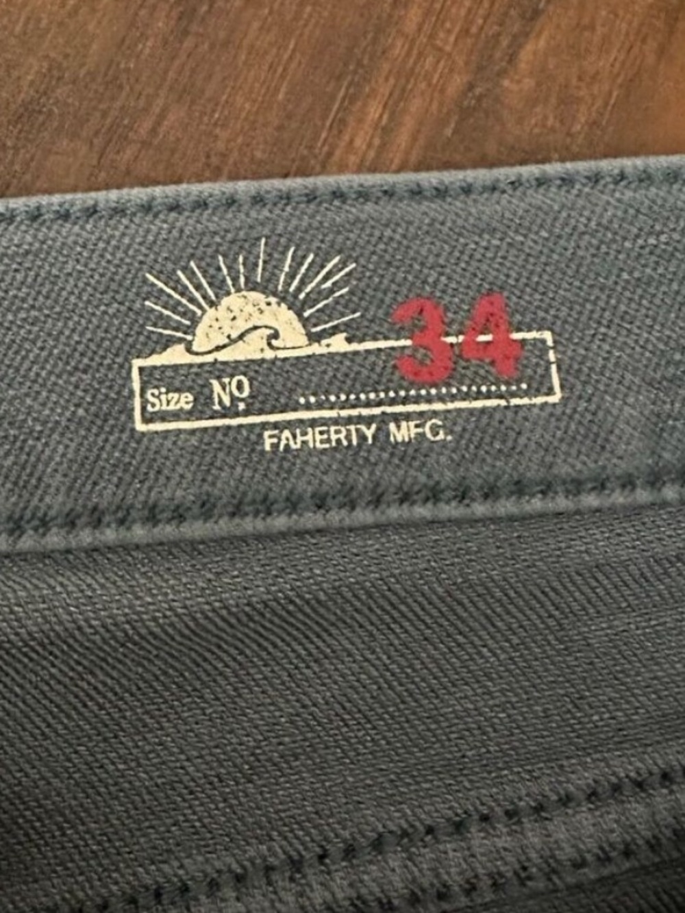 FAHERTY Stretch Terry 5 Pocket Pants Chino in Faded Ocean - Picture 9 of 14